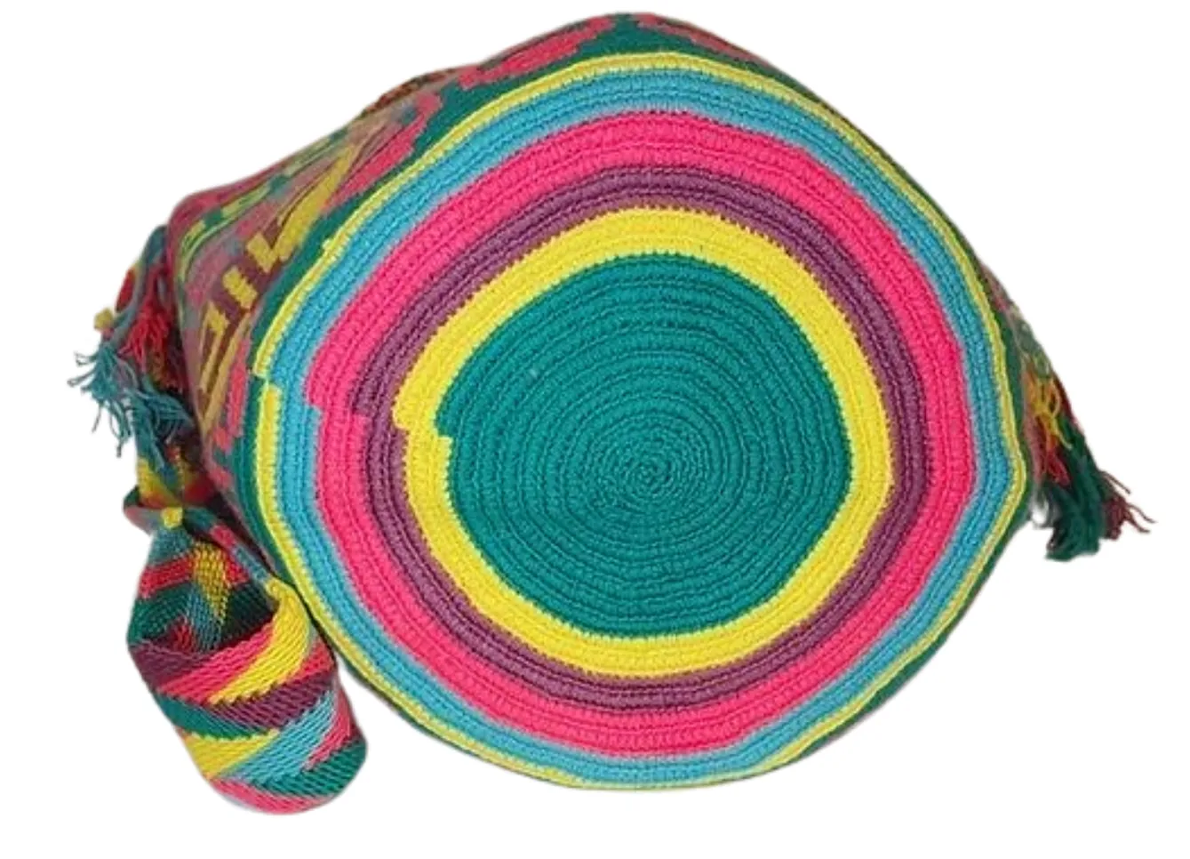 Rose Large Handmade Crochet Wayuu Mochila Bag