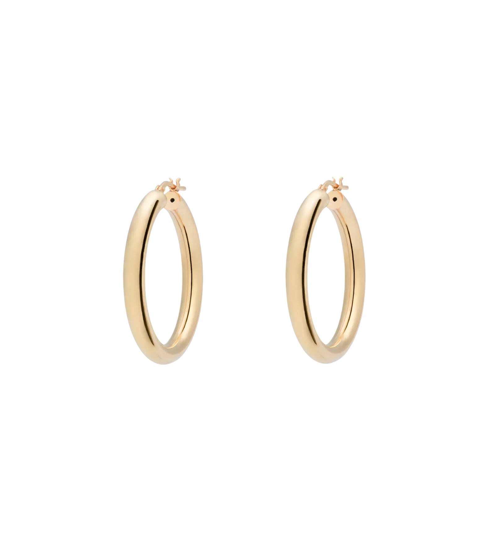 Round Plain Hoop Earrings