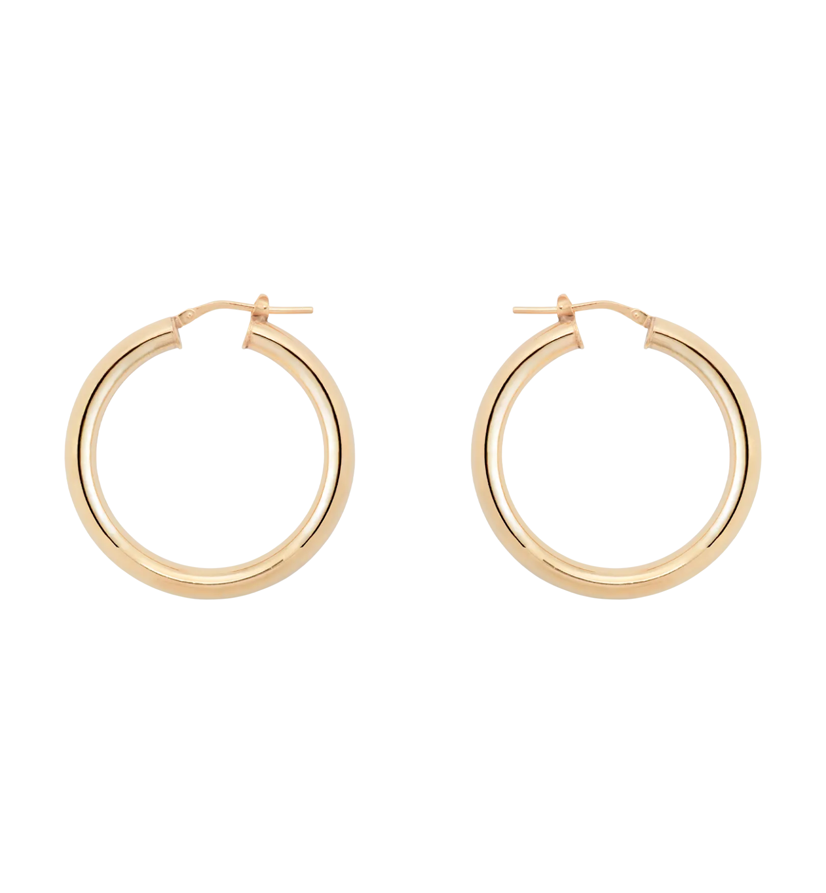 Round Plain Hoop Earrings