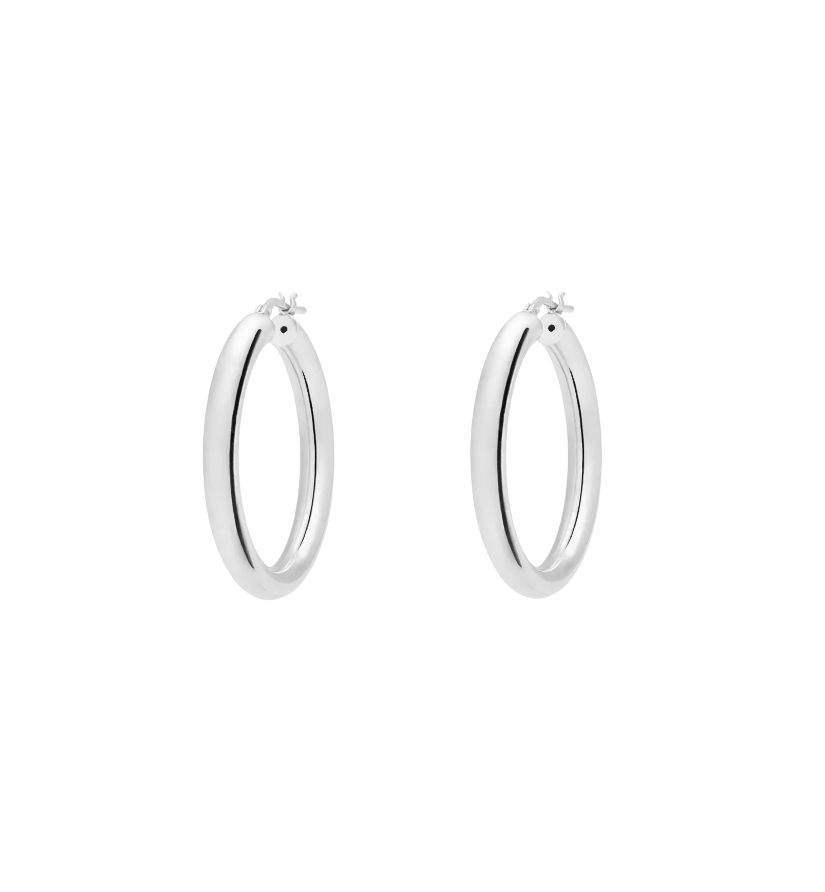 Round Plain Hoop Earrings