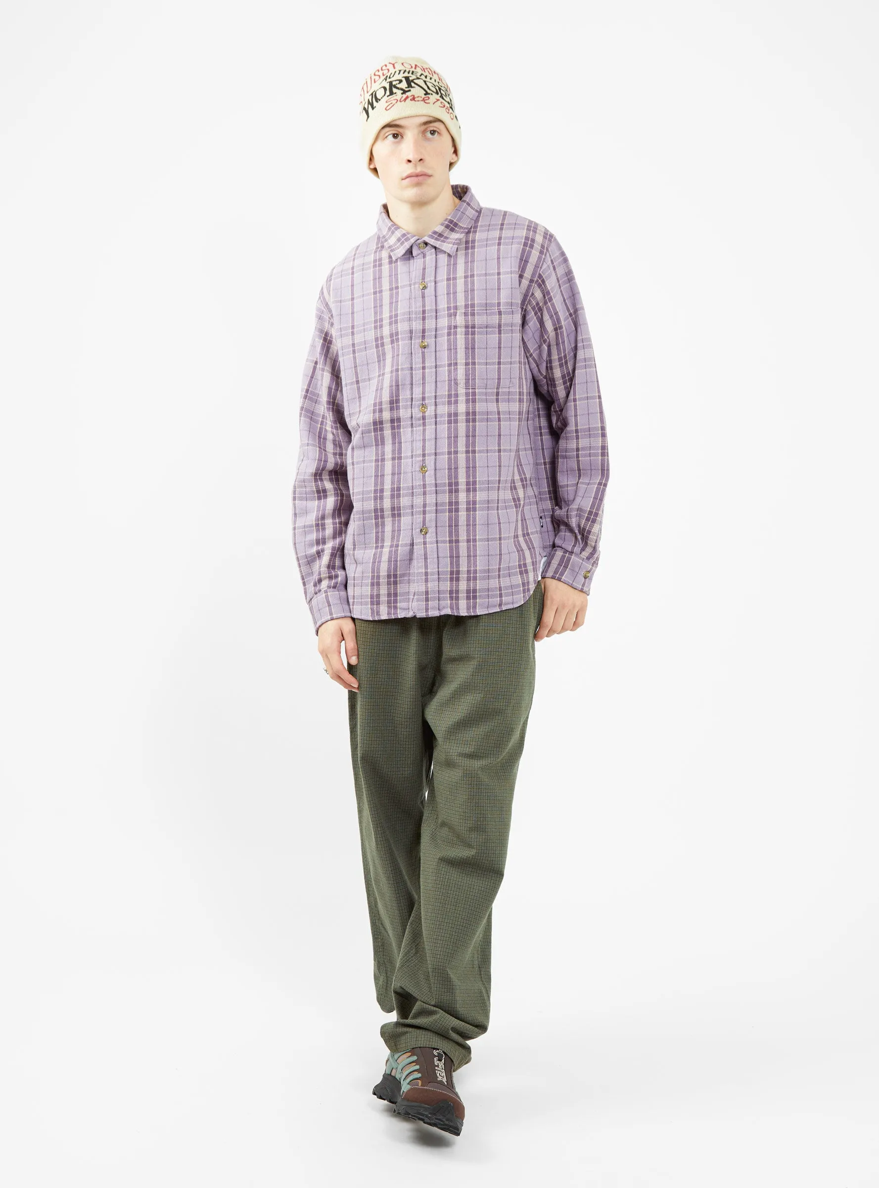 Stones Plaid Shirt Lavender