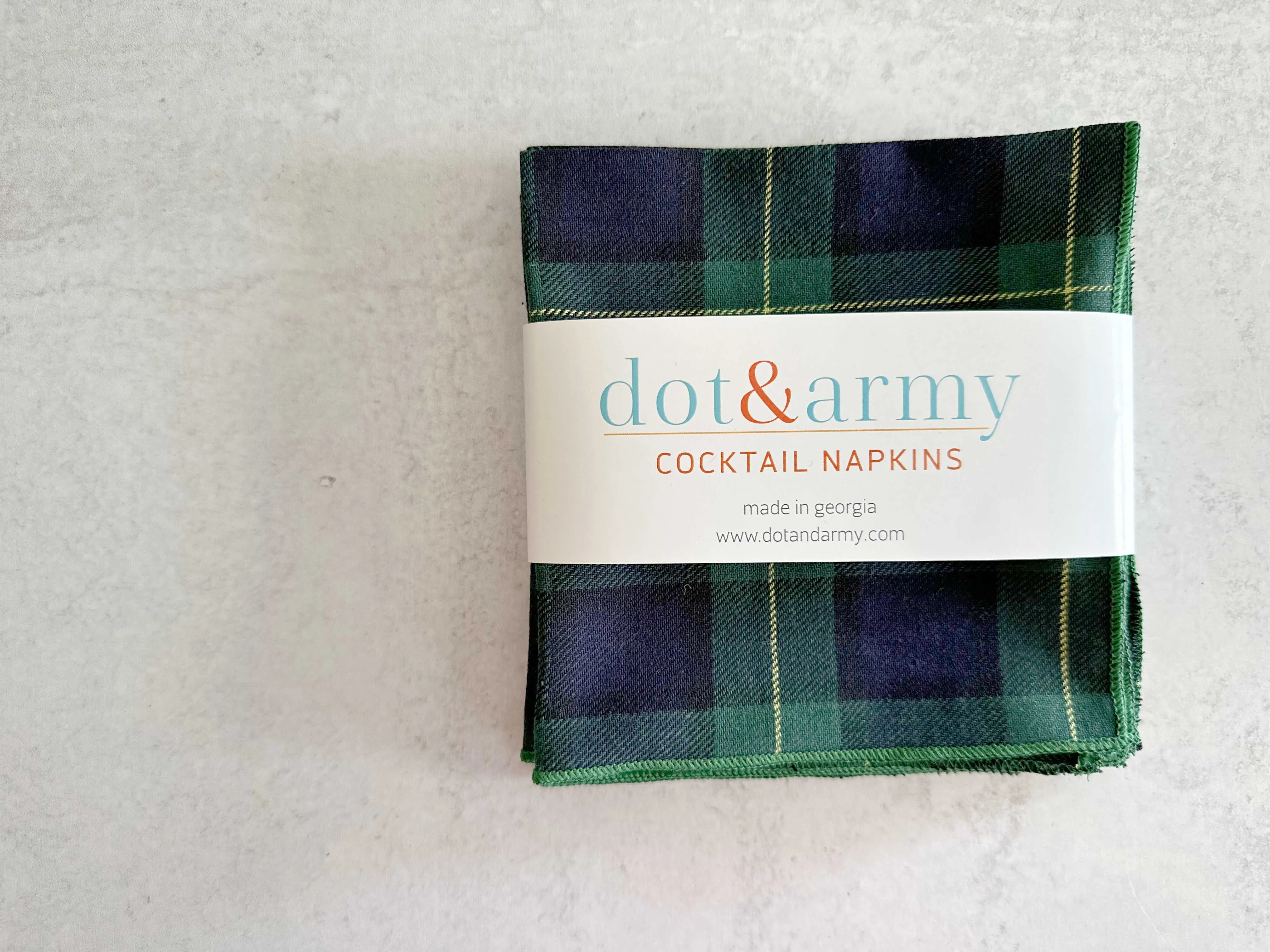 Tartan Cocktail Napkins, set of four