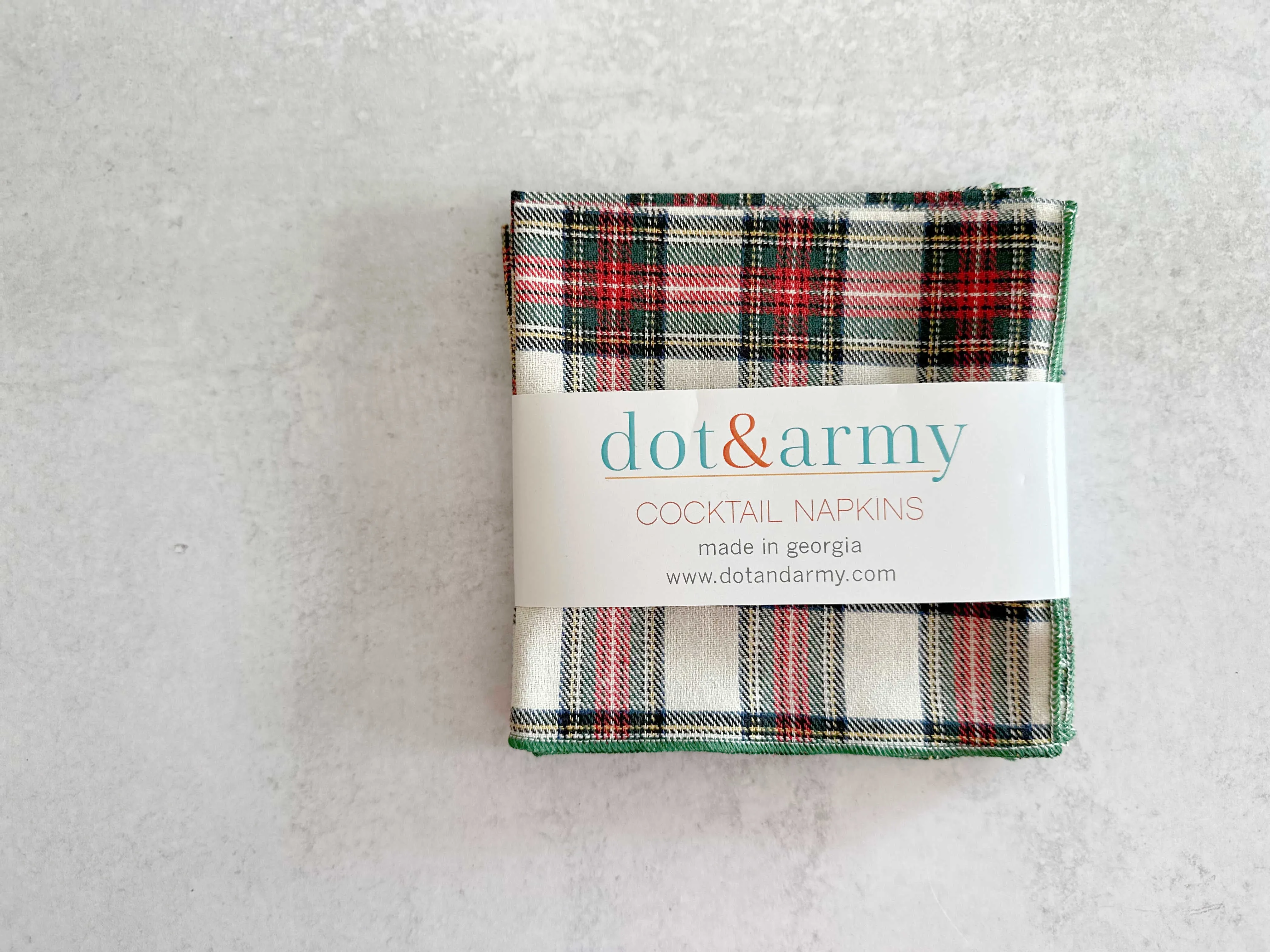 Tartan Cocktail Napkins, set of four