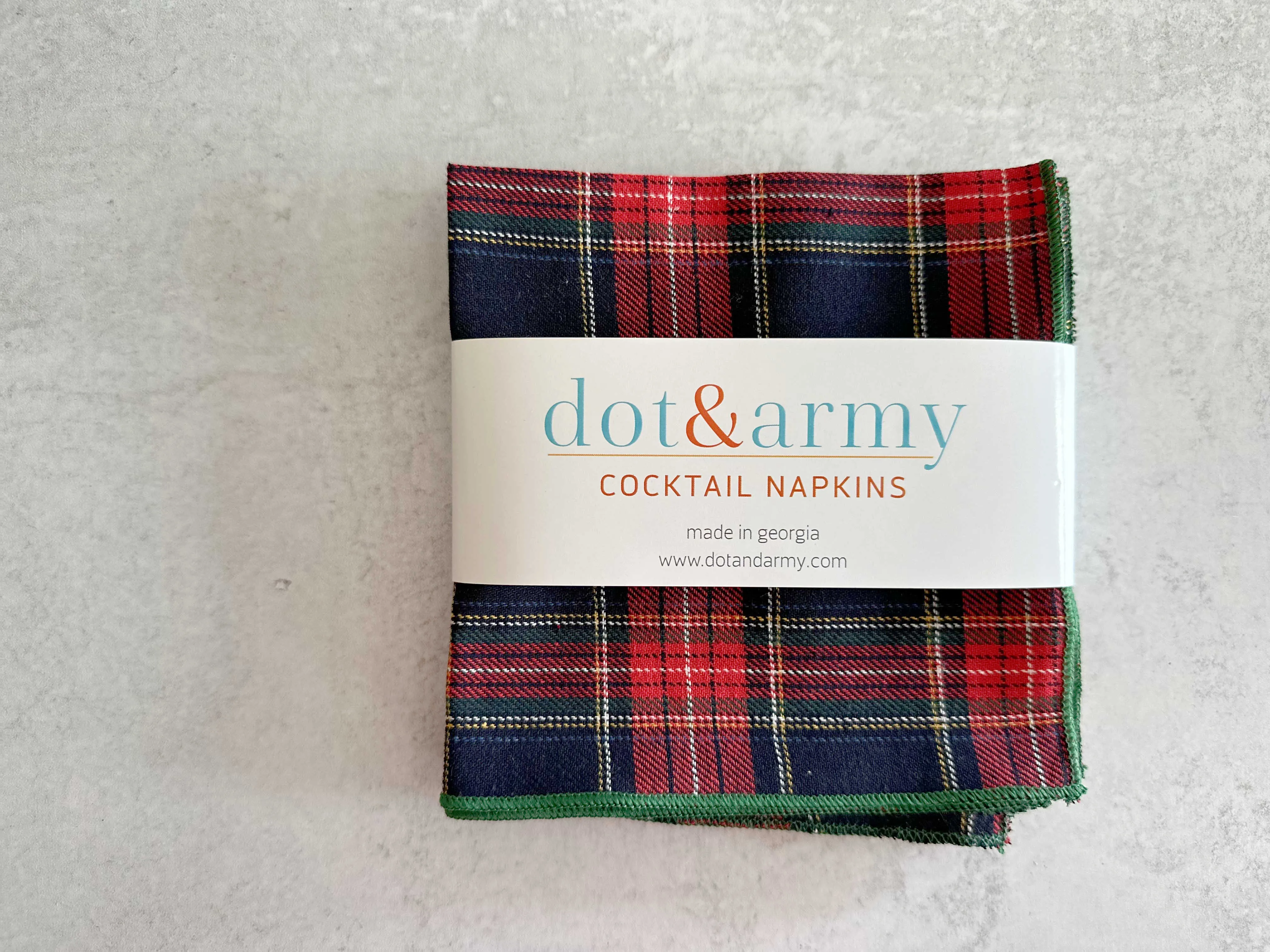 Tartan Cocktail Napkins, set of four