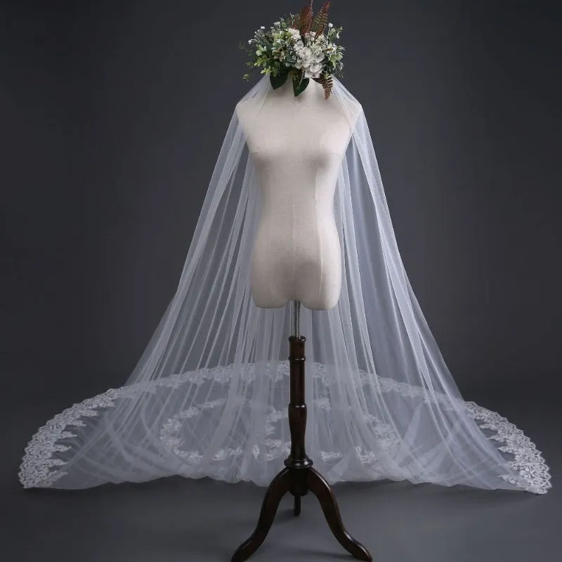 Two Hearts Cathedral Luxury Bridal Veil