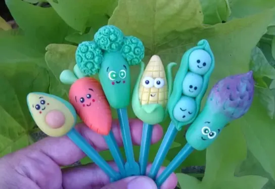 Vegetable Handmade Food Picks (6 pieces)