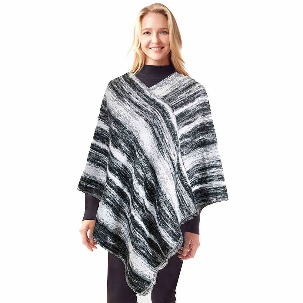 Vertical Patterned Poncho