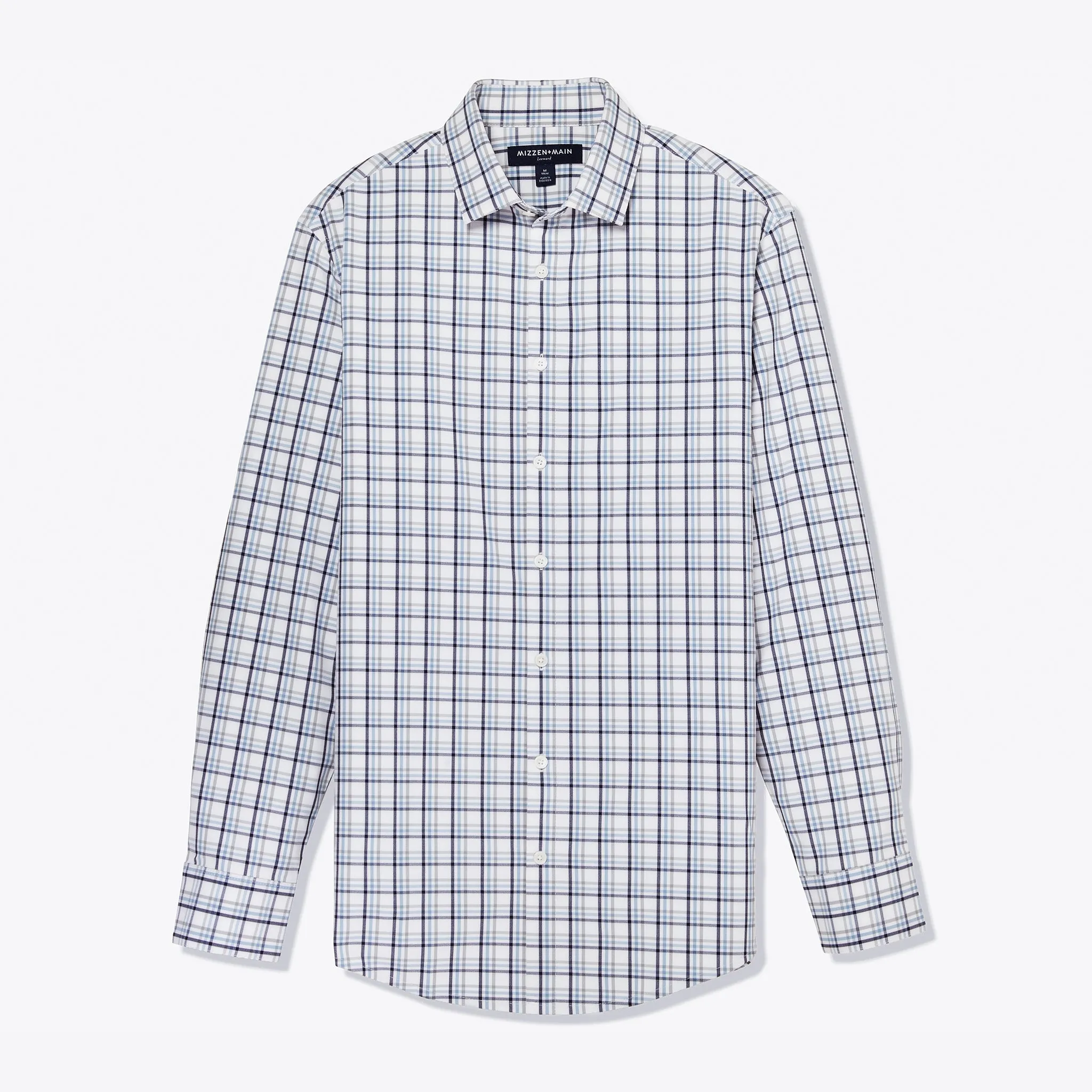 White Maritime Blue Plaid